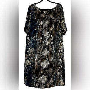 Vintage Connected Woman Midi Dress Short Sleeve